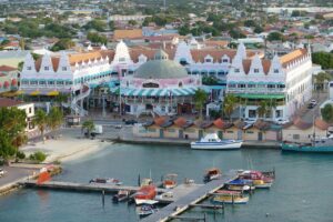 aruba, oranjestad, caribbean, antilles, dutch, netherlands, tourism, cruise, panorama, outlook, city, nature, historical, sea
